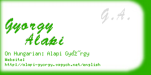 gyorgy alapi business card